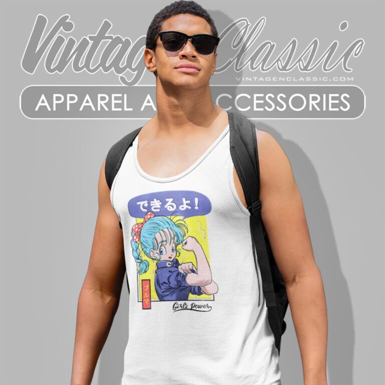 Bulma Girl Power Dragon Ball Tank Top Racerback Bulma Girl Power Dragon Ball Tank Top Racerback