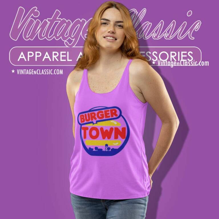 Burger King Burger Town Tank Top Racerback Burger King Burger Town Tank Top Racerback