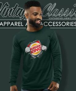 Burger King Custom 3d Tear Long Sleeve Tee