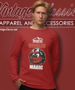 Busch Beer Baltimore Orioles Baseball Long Sleeve Tee