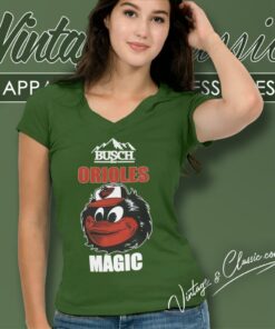 Busch Beer Baltimore Orioles Baseball V Neck TShirt