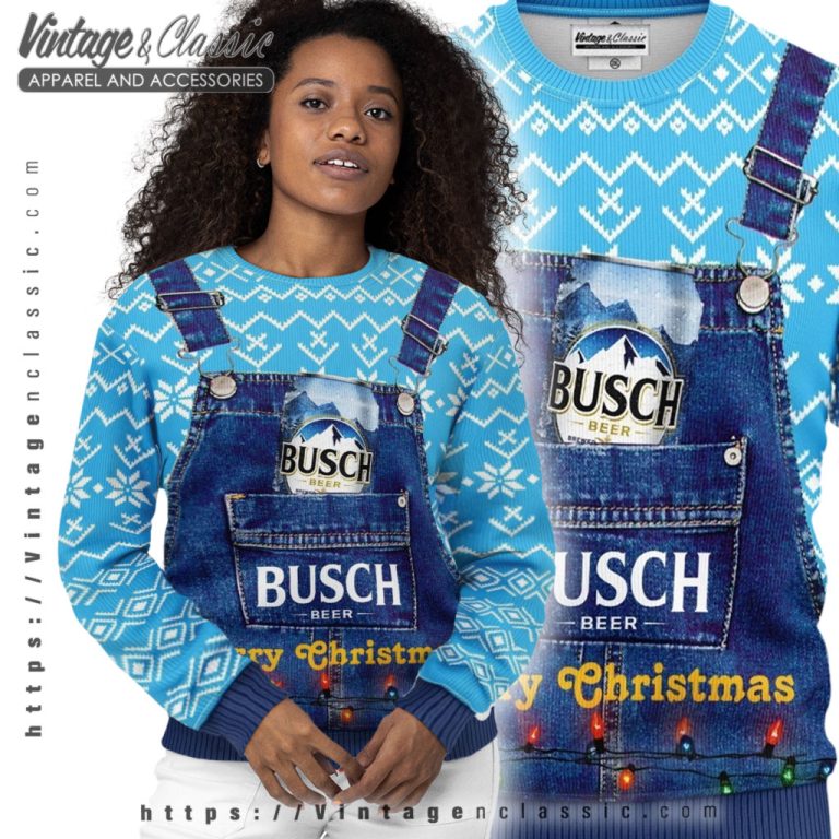 Busch Beer Logo Ugly Christmas Sweater Women Ugly Sweater Busch Beer Logo Ugly Christmas Sweater Women Ugly Sweater