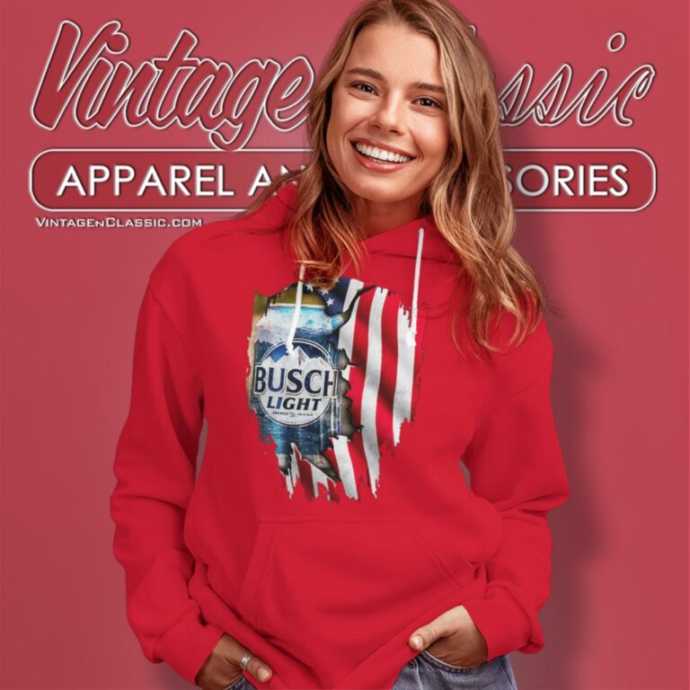 Busch Light Beer American Flag Hoodie Busch Light Beer American Flag Hoodie