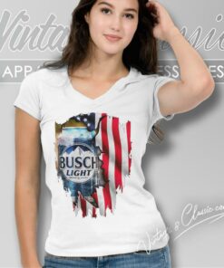 Busch Light Beer American Flag Shirt 5 Busch Light Beer American Flag V Neck TShirt
