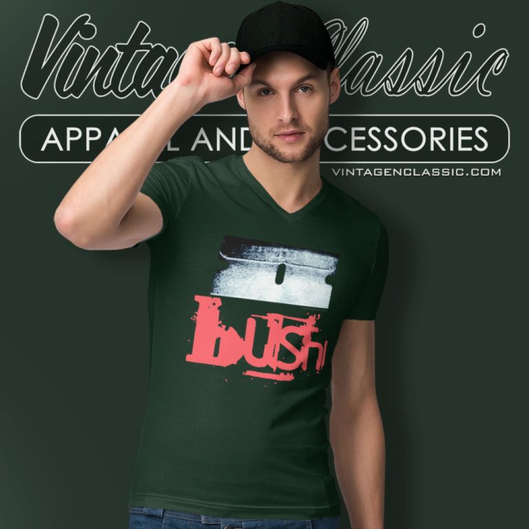 Bush Razorblade Suitcase Album V Neck TShirt Bush Razorblade Suitcase Album V Neck TShirt