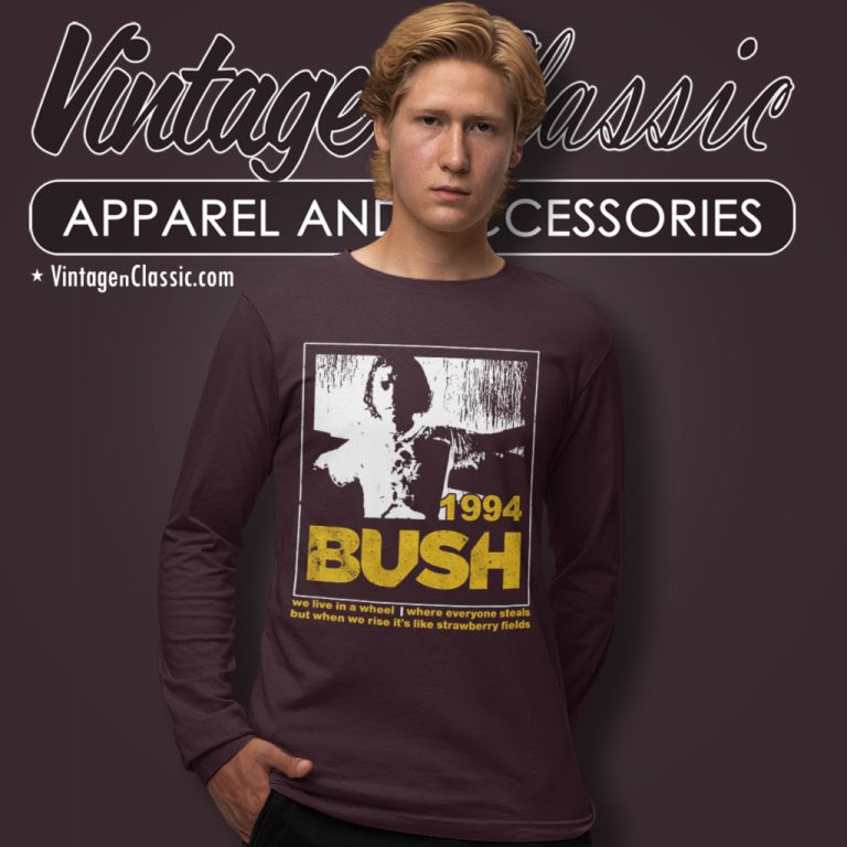 Bush Shirt Glycerine Lyrics 1994 Long Sleeve Tee Bush Shirt Glycerine Lyrics 1994 Long Sleeve Tee