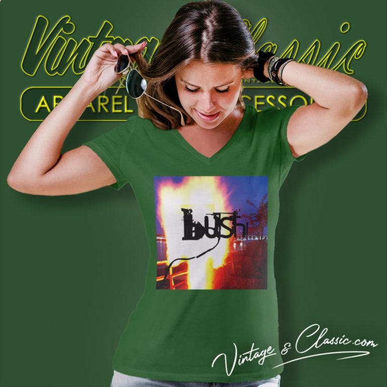 Bush Shirt Razorblade Suitcase Grunge Music V Neck TShirt Bush Shirt Razorblade Suitcase Grunge Music V Neck TShirt