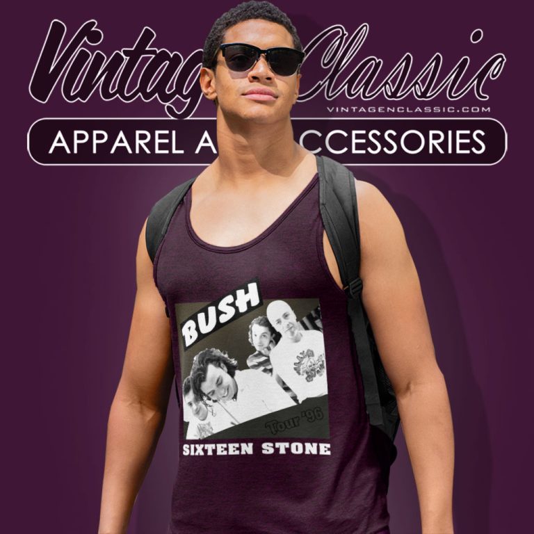 Bush Sixteen Stone 1996 Tank Top Racerback Bush Sixteen Stone 1996 Tank Top Racerback