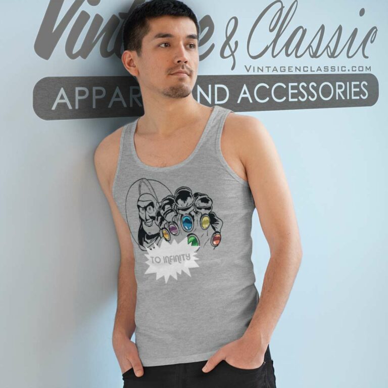 Buzz Lightyear And Infinity Gauntlet Tank Top Racerback Buzz Lightyear And Infinity Gauntlet Tank Top Racerback