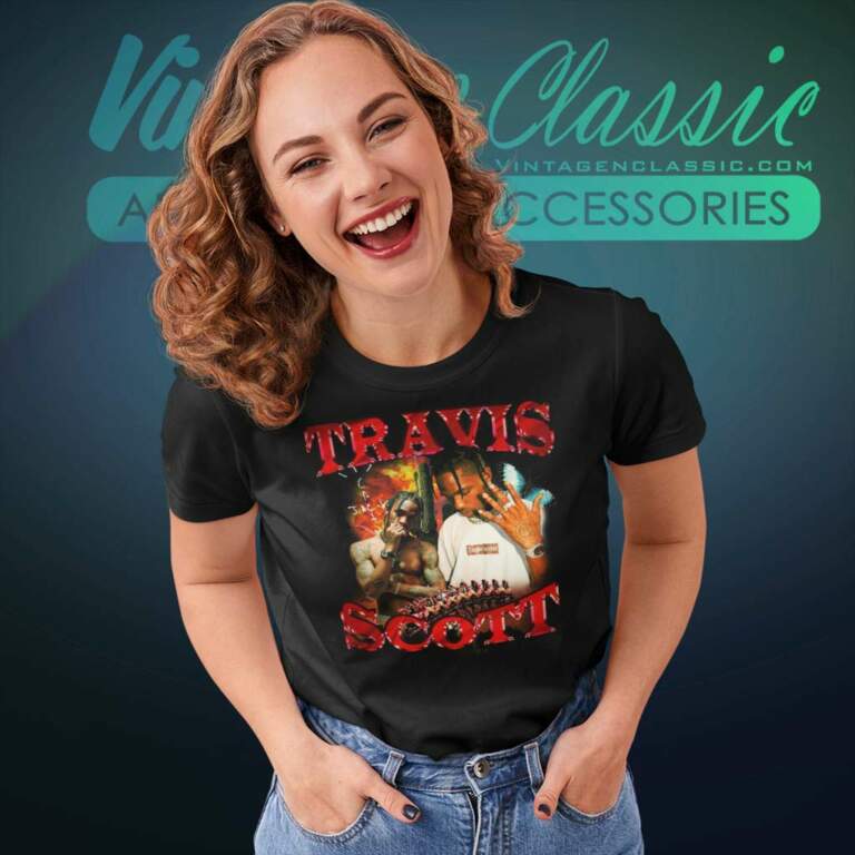 Cactus Jack Travis Scott Rapper Music Poster Women TShirt Cactus Jack Travis Scott Rapper Music Poster Women TShirt