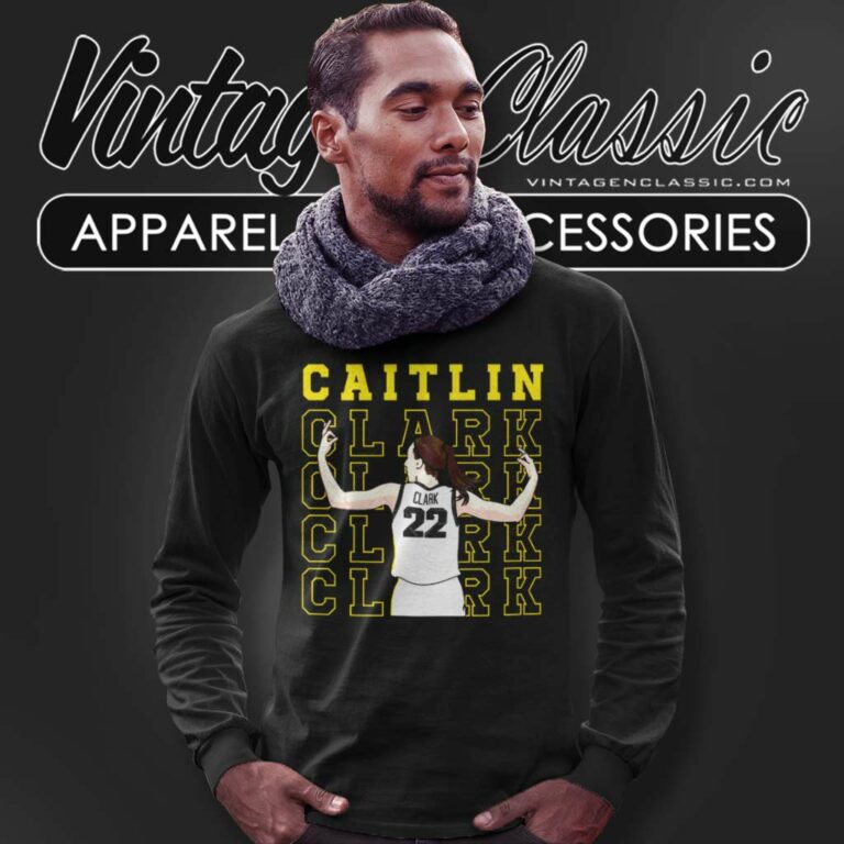 Caitlin Clark Iowa Basketball 22 Long Sleeve Tee Caitlin Clark Iowa Basketball 22 Long Sleeve Tee