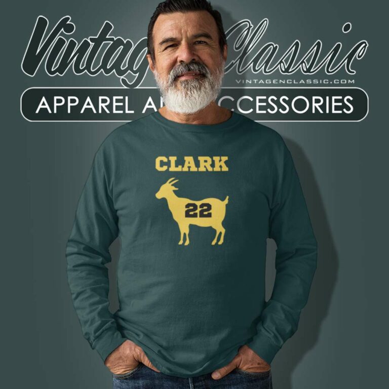 Caitlin Clark Iowa Hawkeyes Goat Long Sleeve Tee 1 Caitlin Clark Iowa Hawkeyes Goat Long Sleeve Tee 1