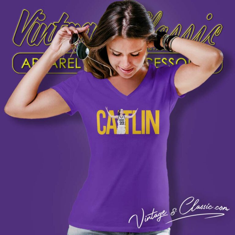 Caitlin Clark Shirt Iowa 22 Basketball V Neck TShirt Caitlin Clark Shirt Iowa 22 Basketball V Neck TShirt