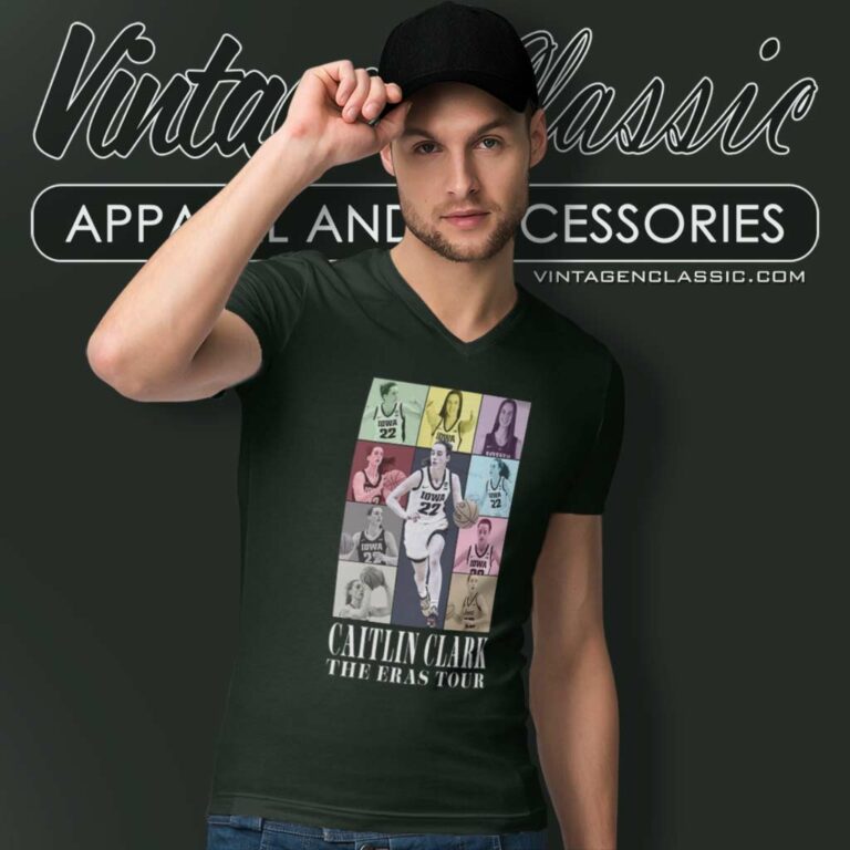 Caitlin Clark The Eras Tour V Neck TShirt Caitlin Clark The Eras Tour V Neck TShirt