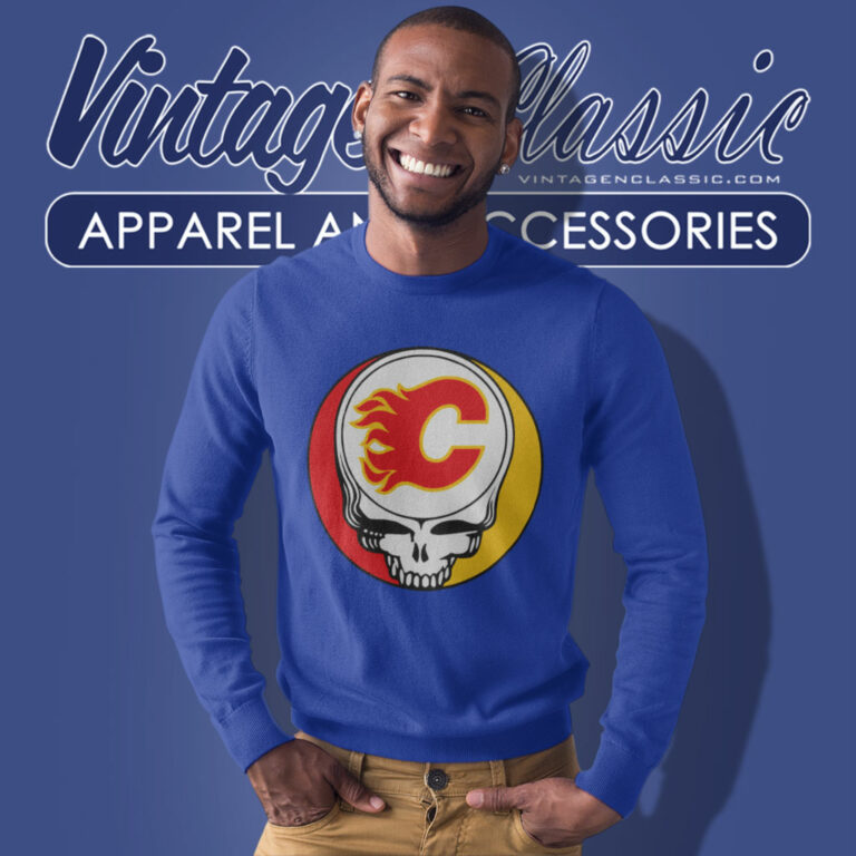 Calgary Flames Grateful Dead Steal Your Face Sweatshirt Calgary Flames Grateful Dead Steal Your Face Sweatshirt
