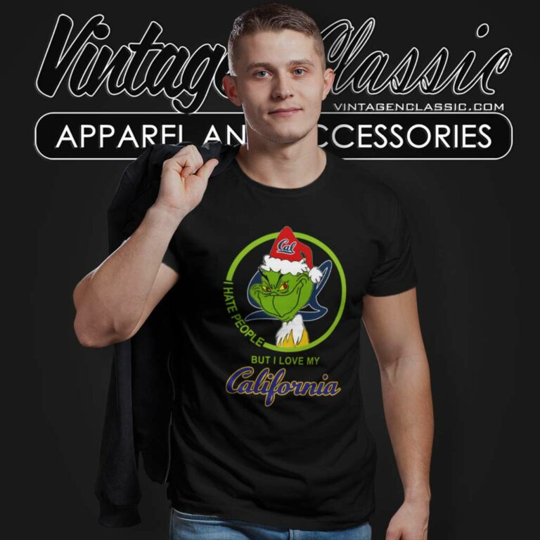 California Golden Bears Ncaa Christmas Grinch Shirt I Hate People But I Love My California T Shirt California Golden Bears Ncaa Christmas Grinch Shirt I Hate People But I Love My California T Shirt
