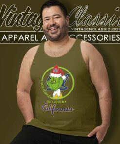California Golden Bears Ncaa Christmas Grinch Shirt I Hate People But I Love My California Tank Top Racerback