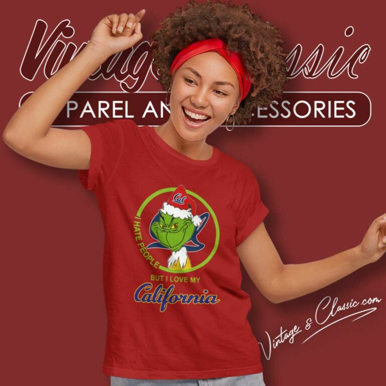 California Golden Bears Ncaa Christmas Grinch Shirt I Hate People But I Love My California Women TShirt California Golden Bears Ncaa Christmas Grinch Shirt I Hate People But I Love My California Women TShirt