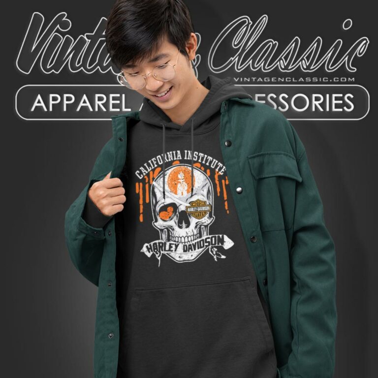 California Institute Of Technology Harley Davidson Skull Hoodie California Institute Of Technology Harley Davidson Skull Hoodie