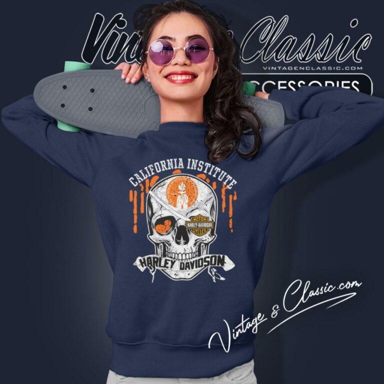 California Institute Of Technology Harley Davidson Skull Sweatshirt California Institute Of Technology Harley Davidson Skull Sweatshirt