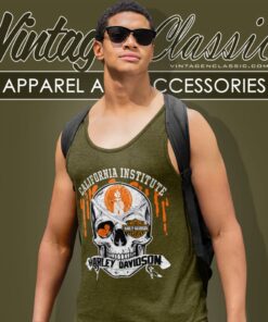 California Institute Of Technology Harley Davidson Skull Tank Top Racerback