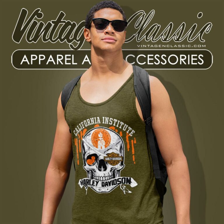 California Institute Of Technology Harley Davidson Skull Tank Top Racerback California Institute Of Technology Harley Davidson Skull Tank Top Racerback