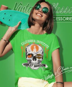 California Institute Of Technology Harley Davidson Skull Women T Shirt