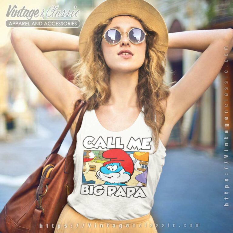 Call Me Big Papa Smurfs Tank Top Racerback Call Me Big Papa Smurfs Tank Top Racerback