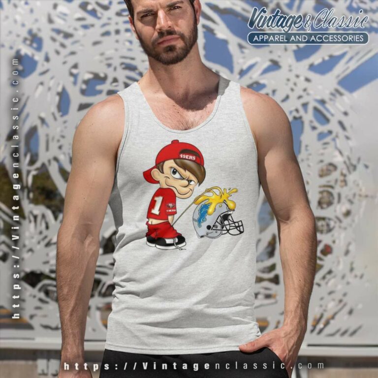 Calvin 49ers Shirt Pee Detroit Lions Tank Top Racerback Calvin 49ers Shirt Pee Detroit Lions Tank Top Racerback