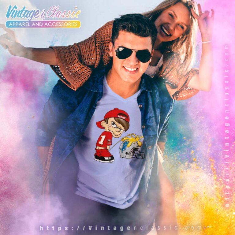 Calvin 49ers Shirt Pee Detroit Lions V Neck TShirt Calvin 49ers Shirt Pee Detroit Lions V Neck TShirt