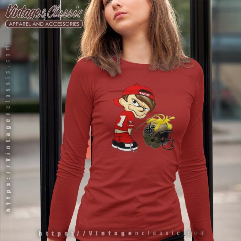 Calvin 49ers Shirt Pee New Orleans Saints Long Sleeve Tee Calvin 49ers Shirt Pee New Orleans Saints Long Sleeve Tee