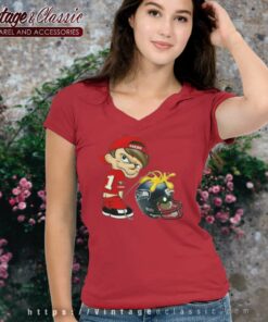 Calvin 49ers Shirt Pee Seattle Seahawks V Neck TShirt