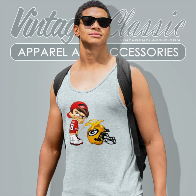 Calvin 49ers Shirt Peeing Green Bay Packers Tank Top Racerback Calvin 49ers Shirt Peeing Green Bay Packers Tank Top Racerback
