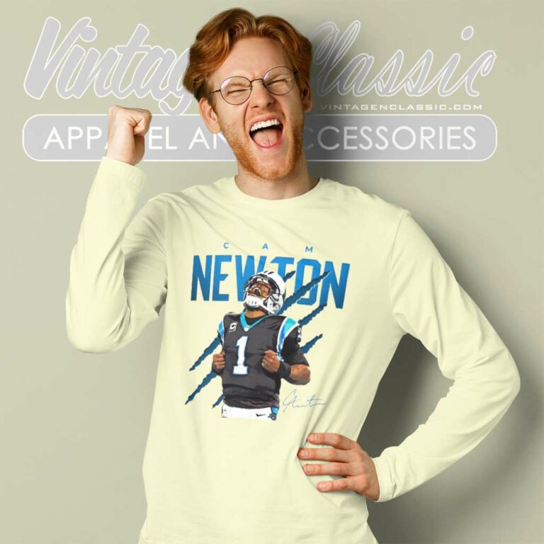 Cam Newton Carolina Panthers Long Sleeve Tee Cam Newton Carolina Panthers Long Sleeve Tee
