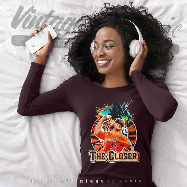 Camilo Doval San Francisco Giants The Closer Long Sleeve Tee Camilo Doval San Francisco Giants The Closer Long Sleeve Tee