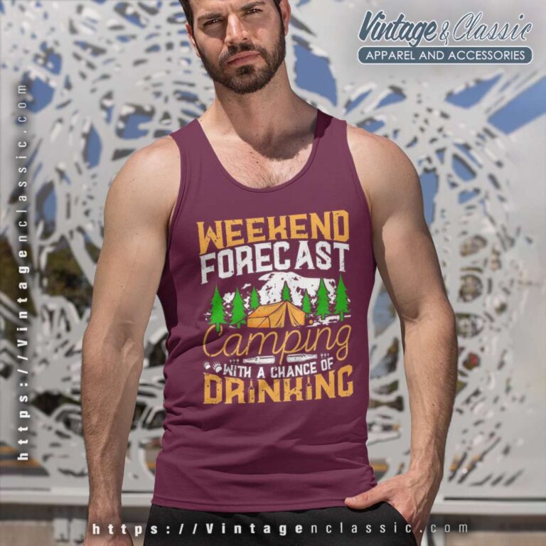 Camping With A Chance Of Drinking Tank Top Racerback Camping With A Chance Of Drinking Tank Top Racerback