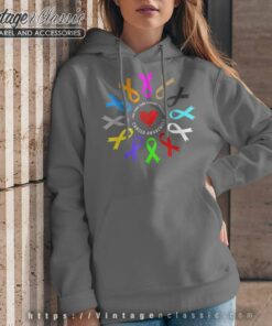 Cancer Awareness Fight Cancer Ribbon Hoodie