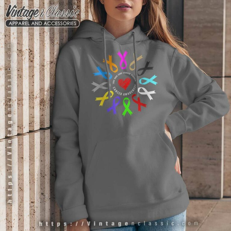 Cancer Awareness Fight Cancer Ribbon Hoodie Cancer Awareness Fight Cancer Ribbon Hoodie