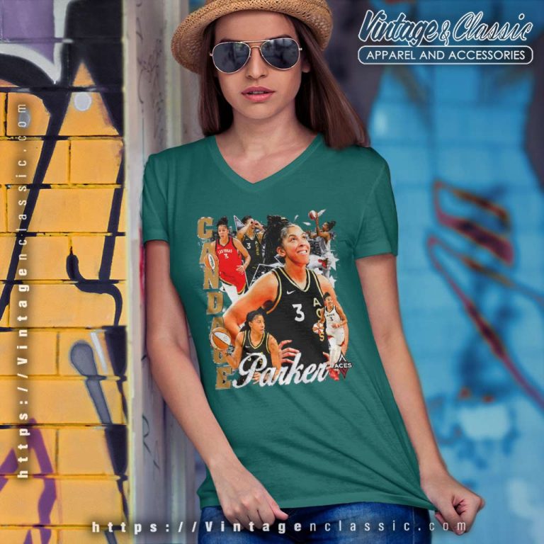 Candace Parker Las Vegas Aces Wnba Basketball V Neck TShirt Candace Parker Las Vegas Aces Wnba Basketball V Neck TShirt