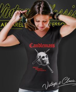 Candlemass Shirt Epicus Doomicus Metallicus Tracklist V Neck TShirt