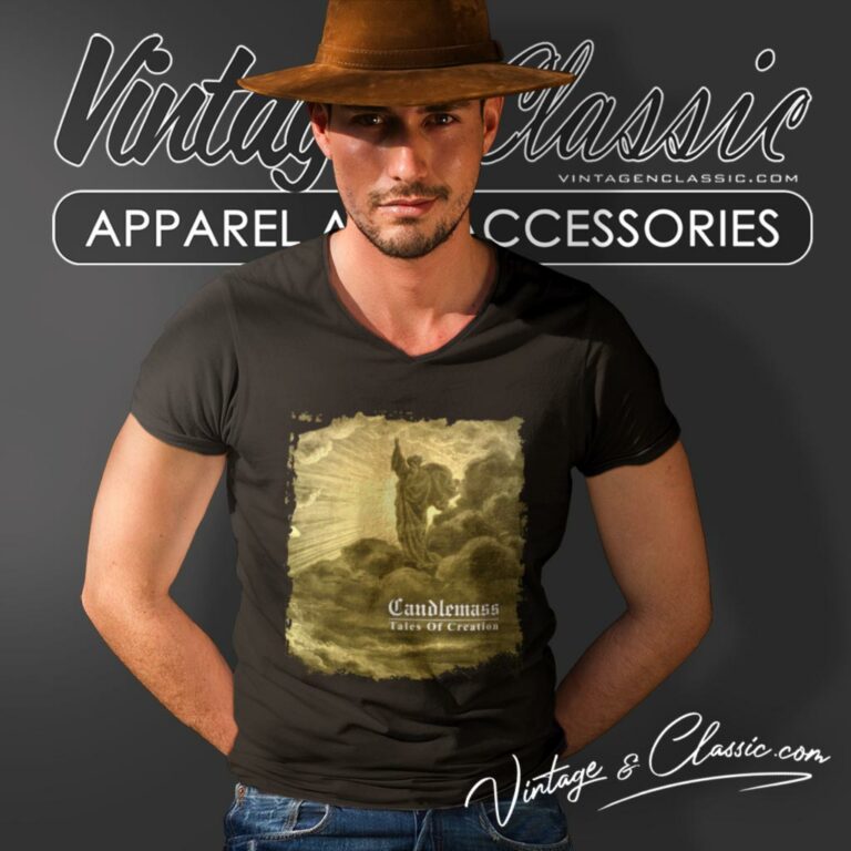 Candlemass Shirt Tales Of Creation V Neck TShirt Candlemass Shirt Tales Of Creation V Neck TShirt