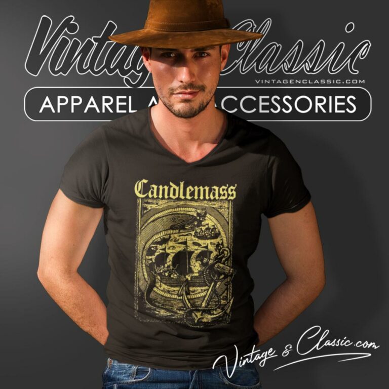 Candlemass Shirt The Great Octopus V Neck TShirt Candlemass Shirt The Great Octopus V Neck TShirt