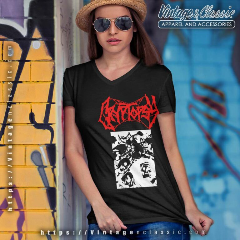 Cannibal Corpse Canadian Tour V Neck TShirt Cannibal Corpse Canadian Tour V Neck TShirt