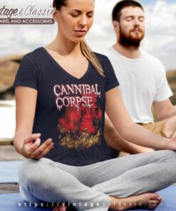 Cannibal Corpse Skeletons V Neck TShirt