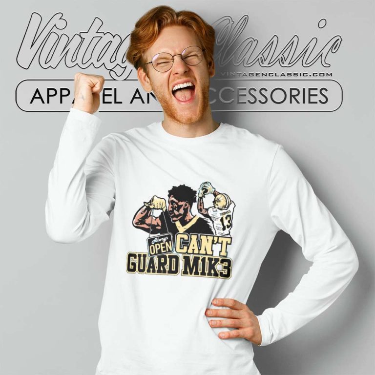 Cant Guard M1k3 Michael Thomas Saints New Orleans Saints Logo Long Sleeve Tee Cant Guard M1k3 Michael Thomas Saints New Orleans Saints Logo Long Sleeve Tee