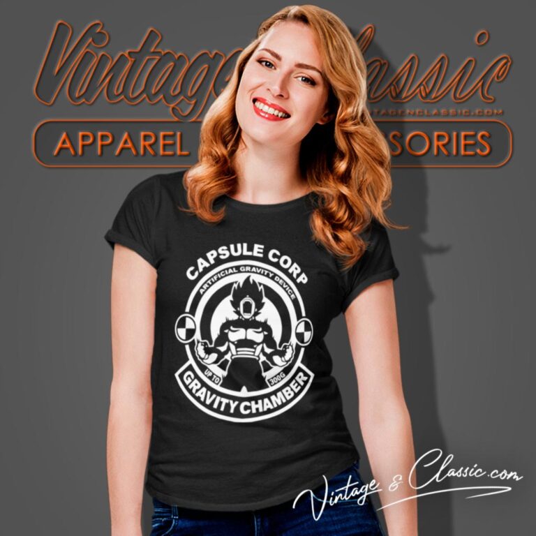 Capsule Corp Dragon Ball Z Gravity Chamber Women T Shirt Capsule Corp Dragon Ball Z Gravity Chamber Women T Shirt