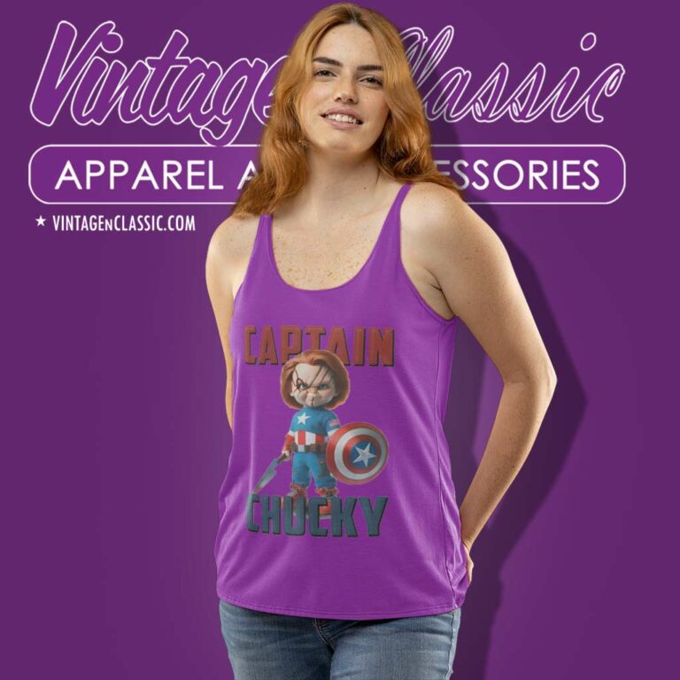 Captain America Captain Chucky Tank Top Racerback Captain America Captain Chucky Tank Top Racerback