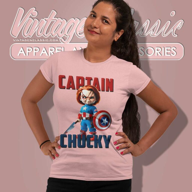 Captain America Captain Chucky Women TShirt Captain America Captain Chucky Women TShirt