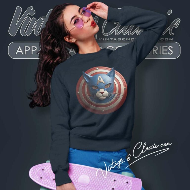 Captain America Cat Logo Sweatshirt Captain America Cat Logo Sweatshirt