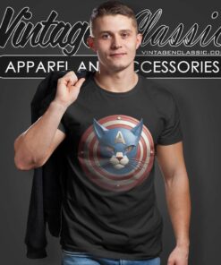 Captain America Cat Logo T Shirt